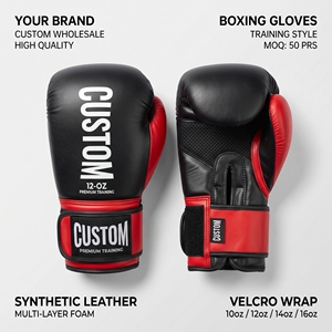 Guantes de Boxeo Champs Gear Personalizados para Entrenamiento Profesional, Cierre Ajustable con Gancho y Bucle, Cuero PU Transpirable, Unisex - Product Image 5