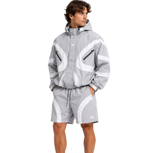 High Quality Custom <b>Men's</b> <b>Lightweight</b> Windbreaker Waterproof Rain <b>jacket</b> for <b>men</b> Shorts Set Wind Resistant Low MOQ Customized - Product Image 1