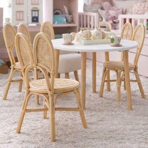 Handicraft Kids <b>Table</b> and Chairs Rattan for Nursery Playroom Wicker Seat Natural Lightweight Baby Kids Rattan Chair from Vietnam - Product Image 1