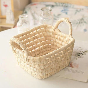 Cesta de Almacenamiento Tejida a Mano 2026, Ecológica, Multifuncional, Decoración para el Hogar, Organizador de Cocina, Rectangular, para Alimentos - Product Image 1