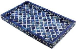 Bandeja Decorativa de Lujo Hecha a Mano con Incrustaciones de Hueso, Ecológica, Duradera y Personalizable - Product Image 2