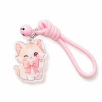Porte-clés en acrylique imperméable personnalisés avec des dessins animés d'anime pour la publicité, souvenir