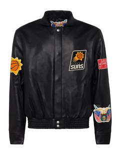 เสื้อแจ็คเก็ตหนังแท้ฟีนิกซ์ ซันส์ สีดำ - Product Image 1
