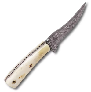Couteau de chasse droit à pointe tombante en acier Damas de haute qualité PRESTIGE, qualité industrielle, personnalisation OEM/ODM prise en charge - Product Image 5