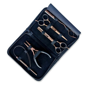 Kit de Herramientas Profesionales para Extensiones de Cabello Humano de Alta Calidad con Tijeras de Peluquería, Color Plata y Oro Rosa, con Logotipo Personalizado, Precio al por Mayor - Product Image 6