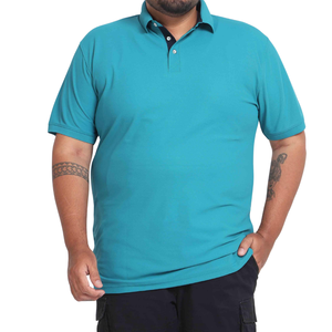 Chemise décontractée respirante pour homme grande taille, manches courtes, tissu tricoté en spandex/coton 180 g/m², personnalisable, échantillon en 7 jours - Product Image 5