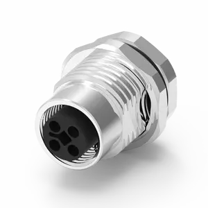 M12 T-Coded Front Lock Waterproof Connector