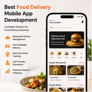 Développement d'applications mobiles personnalisées pour la livraison de repas, système de commande et d'expérience client pour restaurants - Product Image 1