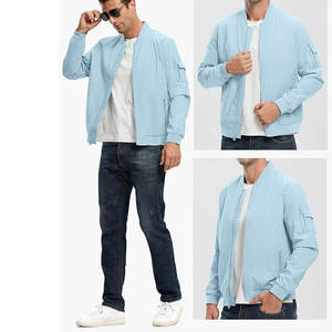 Chaqueta Bomber con Logotipo Personalizado para Hombre y Mujer, Chaqueta Cortavientos con Cierre, Ropa Urbana de Moda, Ligera, Fabricante OEM ODM - Product Image 4