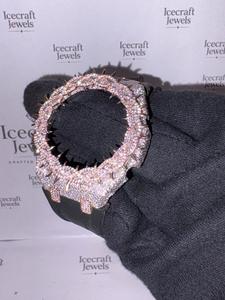 High End Moissanite Diamond Style <b>Watch</b> <b>Case</b> Iced Out Spiked Frame Micro Pave Stones Hip Hop Custom <b>Watch</b> Housing - Product Image 3