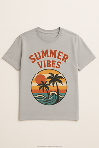 Camiseta de corte cuadrado lavado Vintage de gran tamaño para hombre, ropa de calle desgastada, estilo poliéster/algodón, estampado Digital con letras - Product Image 2