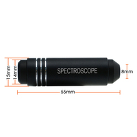 Spectroscope gemmologique professionnel portatif 55 mm |   Analyseur de spectre d'absorption en aluminium pour l'identification des pierres précieuses (OEM)
