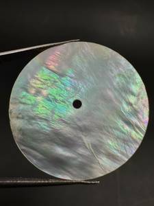 K Gems 11055 Model Flat Cut <b>Abalone</b> <b>Shell</b> Mother Pearl Dial 0.70mm Thickness 2mm Center Hole Custom Luxury Watch Face 24.5mm in - Product Image 2