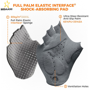 Guantes de Ciclismo – Guantes de Ciclismo Italianos con Interfaz Elástica y Almohadilla de Palma de Doble Flecha, Ligeros, Transpirables, con Absorción de Impactos y Pantalla Táctil - Product Image 2