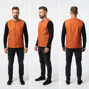 Chaqueta Impermeable para Barbería con Cierre, Sin Mangas, Tipo Bata - Product Image 5