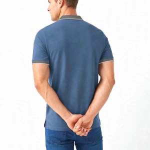 Camiseta Polo Casual para Hombre, Manga Corta, Diseño de Bloques de Color, Transpirable, Camiseta Deportiva de Verano, Etiqueta Privada Personalizada - Product Image 3