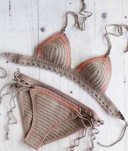 Maillot de bain au crochet avec perles, ensemble de bikini au crochet, bikini bohème, ensemble de bikini boho - Product Image 1