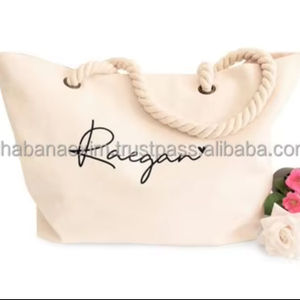 Pochette de toilette en toile de coton au design moderne et de qualité supérieure à prix abordable, sacs organisateurs en coton - Product Image 1