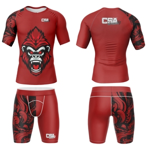 Conjunto de Camiseta Deportiva para Hombre con Diseño Personalizado y Estampado por Transferencia Térmica, Venta al Por Mayor Directa de Fábrica, Ropa Deportiva Transpirable para Hombre - Product Image 1