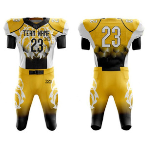 Vente en gros directe du fabricant, uniforme de football américain respirant avec logo personnalisé, nouveau style, ensembles XL, 100% polyester - Product Image 1