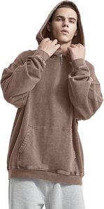 Fabricants de sweats à capuche délavés à l'acide, personnalisés, unisexes, avec logo imprimé vintage, effet vieilli, sportifs, à manches longues, en coton, coupe oversize - Product Image 4