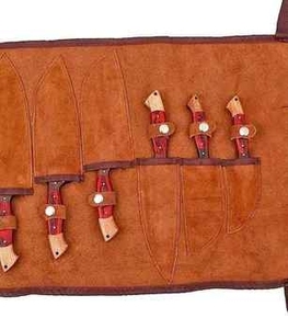Ensemble de couteaux de chef en acier inoxydable écologiques, très demandés, manche en bois, couteaux de cuisine professionnels, usage domestique et restaurant, personnalisables - Product Image 2