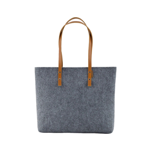 Bolso de mano de fieltro Bolsos de mano para mujer Bolsos de mano con asa de PU para estudiantes Logotipo personalizado Tamaño personalizado de Vietnam Precio barato - Product Image 2