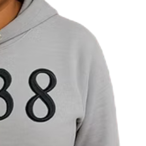 Sudadera con Capucha Gris para Mujer, Bordado 3D, Estilo Casual, Manga Larga, Cómoda para el Día a Día - Product Image 3