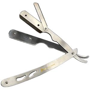 Maquinilla de afeitar de salón de borde recto de acero inoxidable 2023 al por mayor, afeitadora de barba y removedor de vello facial, cuchillas de afeitar de peluquero - Product Image 1