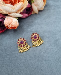 Ensemble collier et boucles d'oreilles plaqué or à motifs floraux, multi-brins, style ethnique, pour occasions festives, bijoux légers pour femmes - Product Image 6