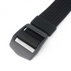 Ceinture tissée décontractée, couleur unie, boucle en plastique, design réversible, ceinture pour homme durable, bleu, noir, kaki - Product Image 6