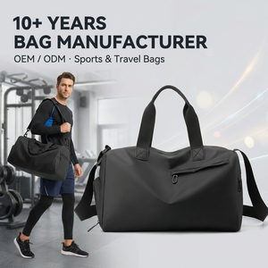 Sac de sport et de voyage grand format pour homme Black Weekend en tissu Oxford, compartiment sec/humide, logo personnalisé, sac de nuit pour garçons, idéal pour le fitness - Product Image 1