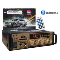 Profesyonel Dijital 2 Kanallı Hi-Fi Mini Ev Amfisi 40W+40W 12V/220V Alüminyum Alaşımlı Subwoofer