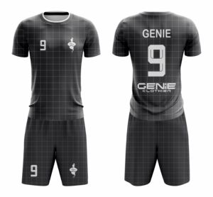 เสื้อฟุตบอลแบบสั่งทำพิเศษ ผ้าโพลีเอสเตอร์ 100% ระบายอากาศได้ดี แขนสั้น พิมพ์ลายโลโก้ ชุดฟุตบอลสำหรับฤดูร้อน - Product Image 1
