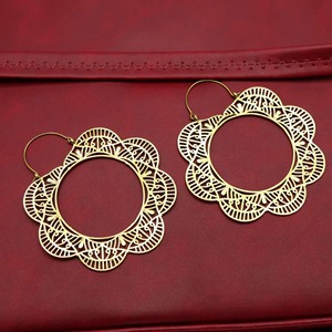 Pendientes de Latón con Acabado Liso, Embalaje Seguro, Listos para Regalo, Precio de Fábrica al por Mayor, Artesanía en Metal - Product Image 2