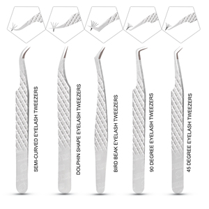 Diamond Grip Eyelash Extension Tweezers Japanese Stainless Steel Professional Makeup & Tools <b>Individual</b> <b>Lash</b> Tweezers - Product Image 5
