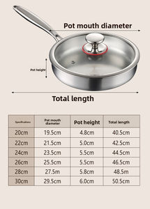 Poêle à frire en aluminium en gros sans revêtement, compatible induction et gaz, personnalisable - Product Image 6