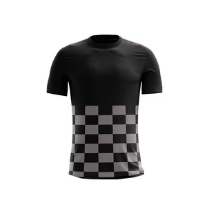 เสื้อยืดแขนสั้นคอกลมทรงสลิมฟิตสำหรับผู้ชาย ผ้าคอตตอนผสมสแปนเด็กซ์ พิมพ์ลายโลโก้ด้านหน้าด้วยเทคนิค Sublimation แห้งเร็ว ผ้าถัก - Product Image 2