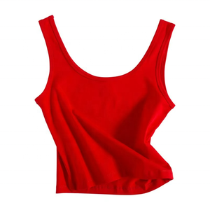 Camiseta sin Mangas Básica para Mujer, 95% Algodón, 5% Elastano, Top Deportivo Personalizado para Uso Diario - Product Image 3