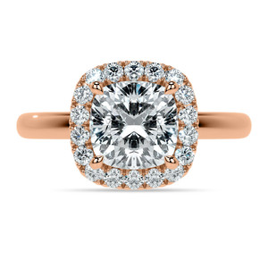 Bague de fiançailles Gema par Creative Natural en or massif 18 carats avec halo de diamants de laboratoire, certifiée IGI, pour femmes et jeunes filles - Product Image 4