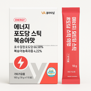 Bâtonnets Énergétiques au Glucose Saveur Pêche pour Adultes, Supplément OEM avec L-Glutamine pour le Soutien Immunitaire et l'Endurance, Poudre 6g de Corée - Product Image 1