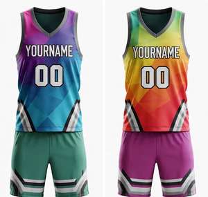 Nouvel ensemble d'uniformes de basketball 2026 – Personnalisable avec logo, nom et numéro d'équipe – Pour entraînement, enfants et adultes – Maillots et shorts de basketball - Product Image 2