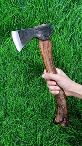 A&M ENTERPRISES Handmade Forged Steel Camping Hatchet with Wood <b>Handle</b> Custom Bushcraft <b>Axe</b> Full Tang Wood <b>Handle</b> with <b>Axes</b> - Product Image 4