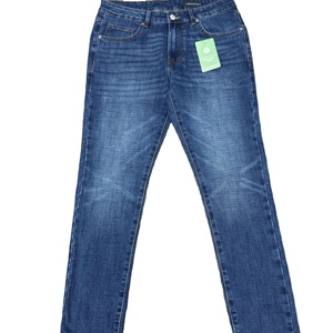 กางเกงยีนส์เดนิมแท้ 100% ทรงปกติสำหรับผู้ชาย ซักแบบพิเศษ ทรงขาตรง เป็นมิตรกับสิ่งแวดล้อม กันน้ำ สไตล์ฤดูหนาวและฤดูใบไม้ผลิ - Product Image 4