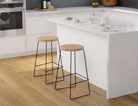 Tabouret de bar moderne et contemporain en métal réglable avec siège en fil métallique, chaise de comptoir pour restaurant, cuisine, hôtel