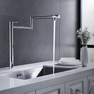 Extended Handle Pot-Shaped Filler Folding Kitchen Faucet - Product Image 1