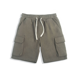 Pantalones Cortos Deportivos de Felpa para Hombre, 100% Algodón de Alta Calidad, Diseño Sólido, Logotipo Personalizado, Servicio OEM, Transpirables, de Secado Rápido, para Deportes Casuales - Product Image 6