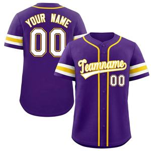 Camiseta de Béisbol Unisex de Hip Hop con Botones, Estampado Digital, Camiseta de Béisbol Personalizada con Letras y Números Bordados a Rayas para Hombre - Product Image 5