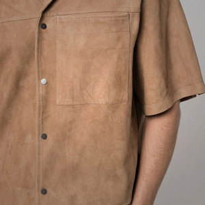 Chemises en cuir pour hommes avec coupe classique, tissu doux, matière légère, confortables pour un usage quotidien - Product Image 5