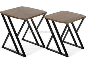 Juego de 2 Mesas de Centro Modernas Bajas para Sala de Estar, Dormitorio, Cocina, Madera de Mango, Pequeñas, Decorativas, Muebles para el Hogar de Rajasthan - Product Image 4